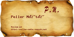 Peller Máté névjegykártya