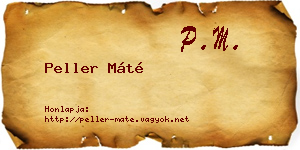 Peller Máté névjegykártya